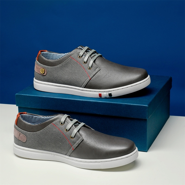 Men's Modern Casual Fashion Sneakers - GREY - 6